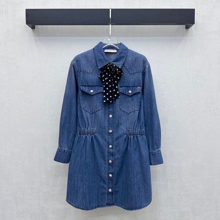 VALENTINO 26S LONG-SLEEVE DENIM SHIRT 348