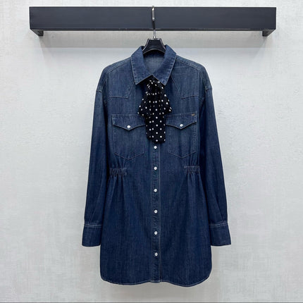VALENTINO 26S LONG-SLEEVE DENIM SHIRT 347
