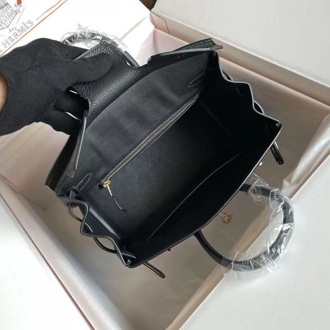 BIRKIN 25 BAG IN BLACK CALFSKIN WITH COLORFUL STICKER