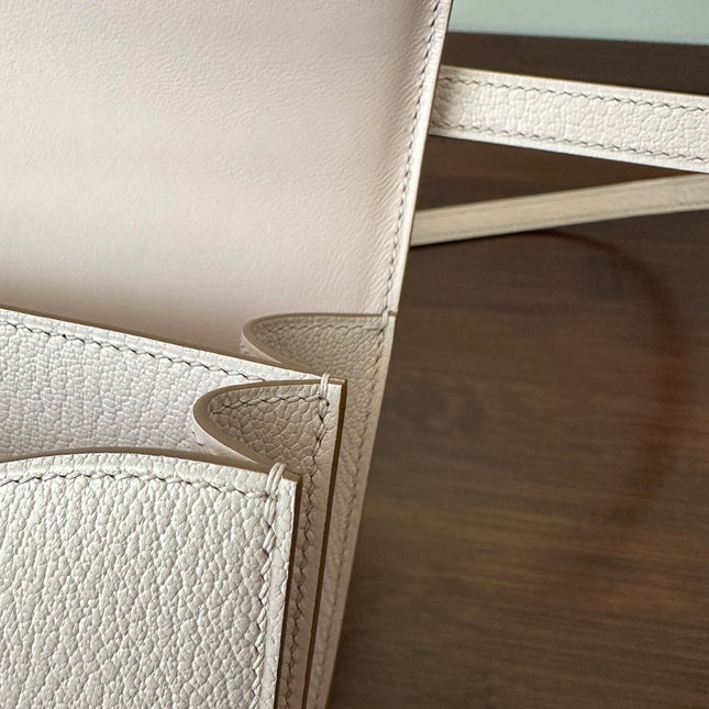 CONSTANCE 18 LIGHT PINK CHEVRE SILVER HARDWARE