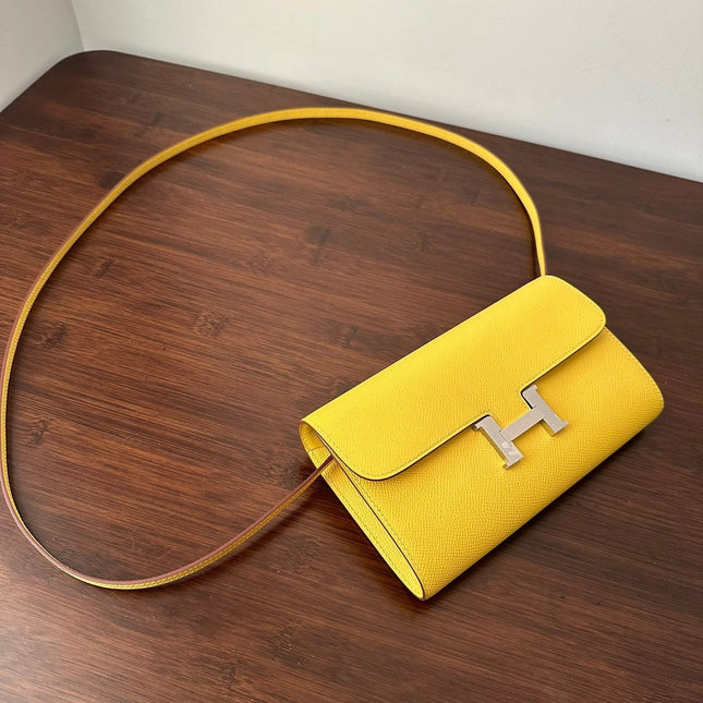 CONSTANCE TO GO 20.5 YELLOW EPSOM SILVER HARDWARE