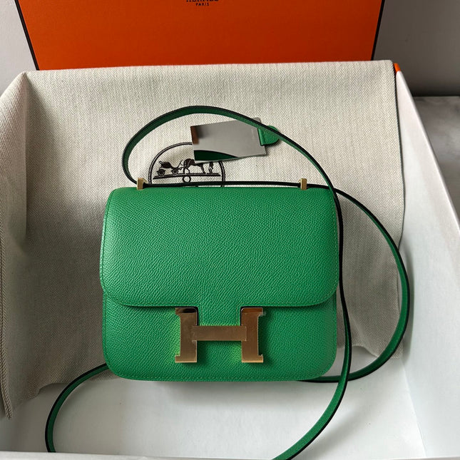 CONSTANCE 18 GREEN EPSOM GOLD HARDWARE
