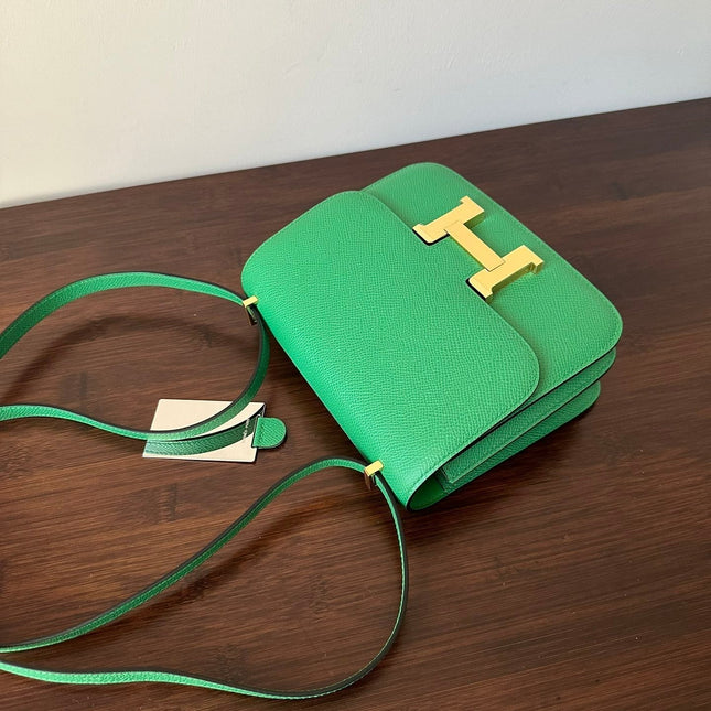 CONSTANCE 18 GREEN EPSOM GOLD HARDWARE