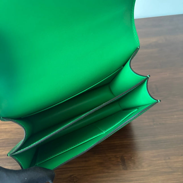 CONSTANCE 18 GREEN EPSOM GOLD HARDWARE