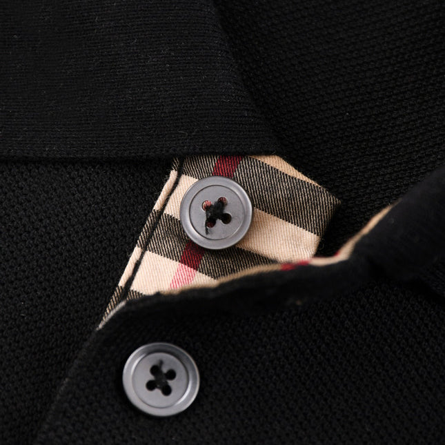 Burberry 25 Polo T- Shirt Black Cotton 232686