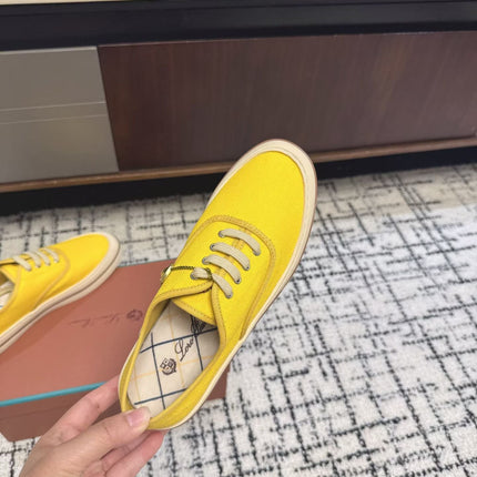 LP 26S SNEAKERS IN YELLOW CANVAS FABRIC