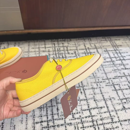 LP 26S SNEAKERS IN YELLOW CANVAS FABRIC