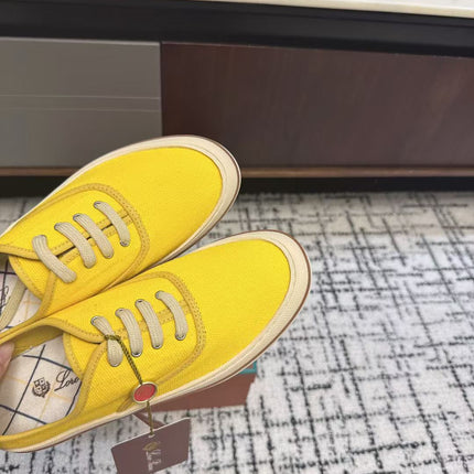 LP 26S SNEAKERS IN YELLOW CANVAS FABRIC