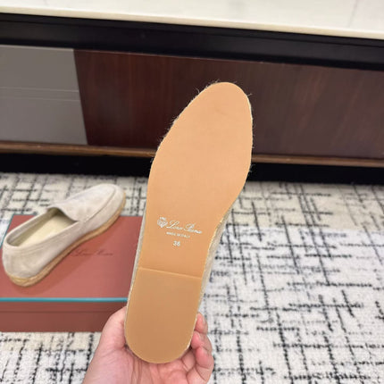 LP 26S ESPADRILLE LOAFERS IN BEIGE SUEDE