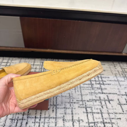 LP 26S ESPADRILLE LOAFERS IN DARK YELLOW SUEDE