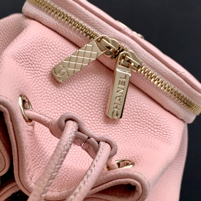 CHANEL 25S MINI BUCKET BAG 12 IN PINK CALFSKIN GOLD HARDWARE