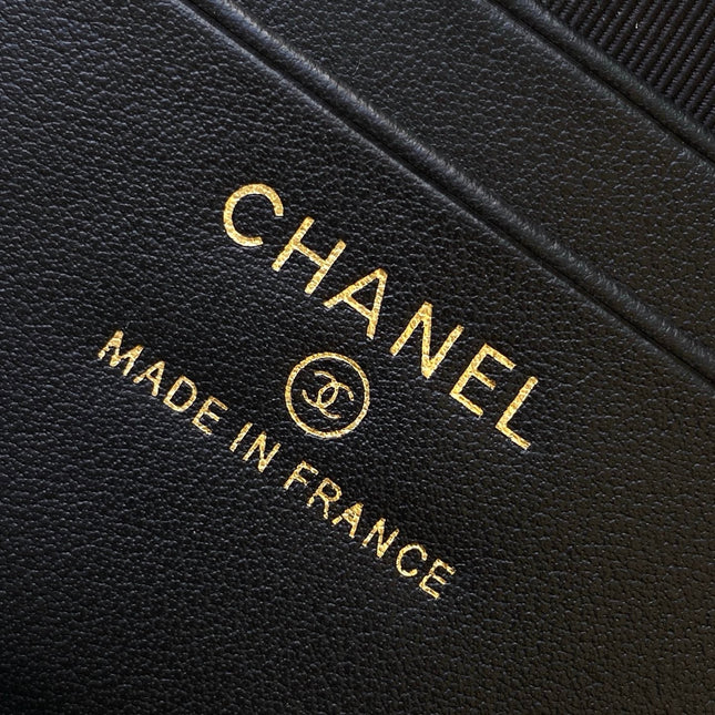 CHANEL 25S VANITY BAG 19 IN BLACK LAMBSKIN GOLD HARDWARE