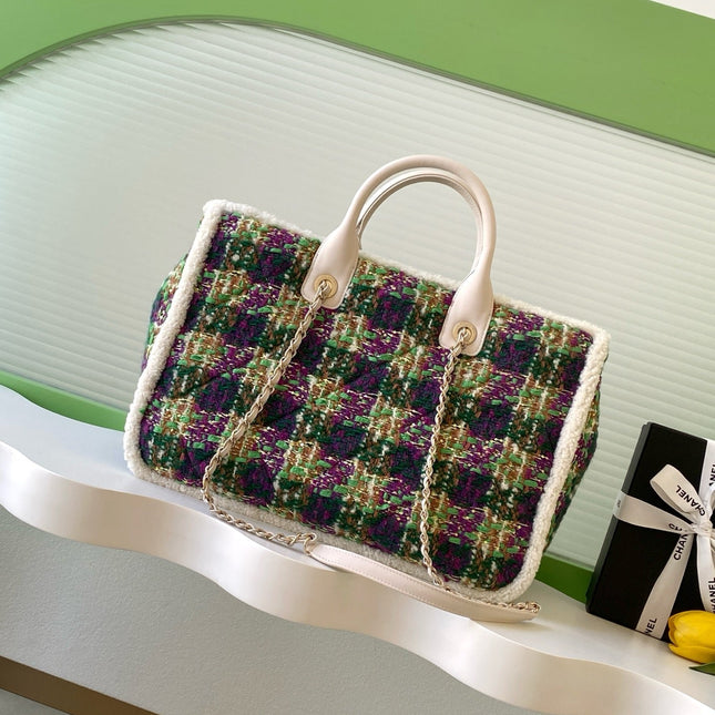 CHANEL 25S SHOPPING BAG 40 IN MULTICOLOR TWEED