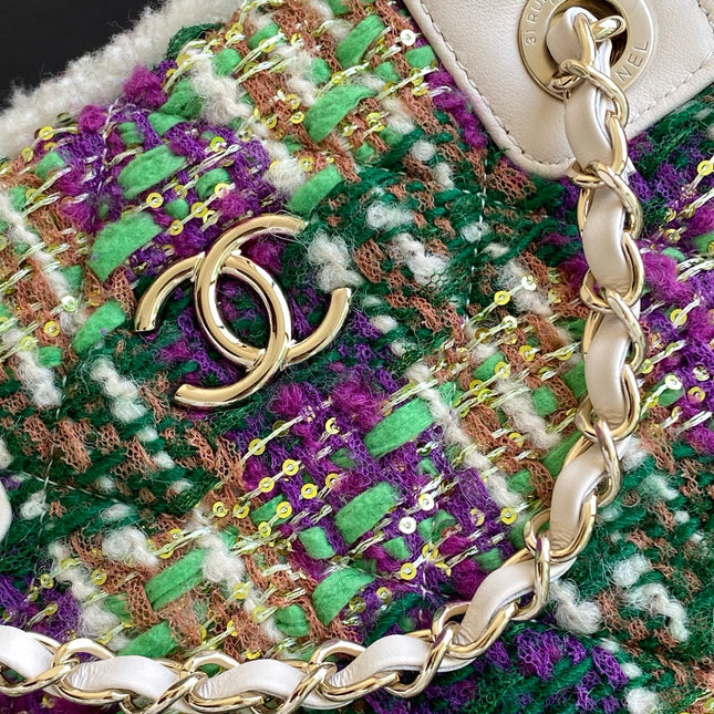 CHANEL 25S SHOPPING BAG 40 IN MULTICOLOR TWEED