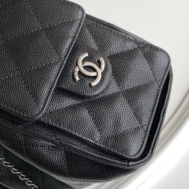 CHANEL 25S HOBO BAG 22 IN BLACK CAVIAR LEATHER STYLE 1