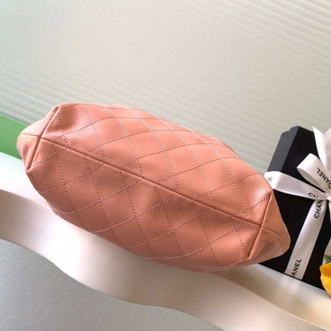 CHANEL 26S HAND BAG 32 IN PINK LAMBSKIN GOLD HARDWARE