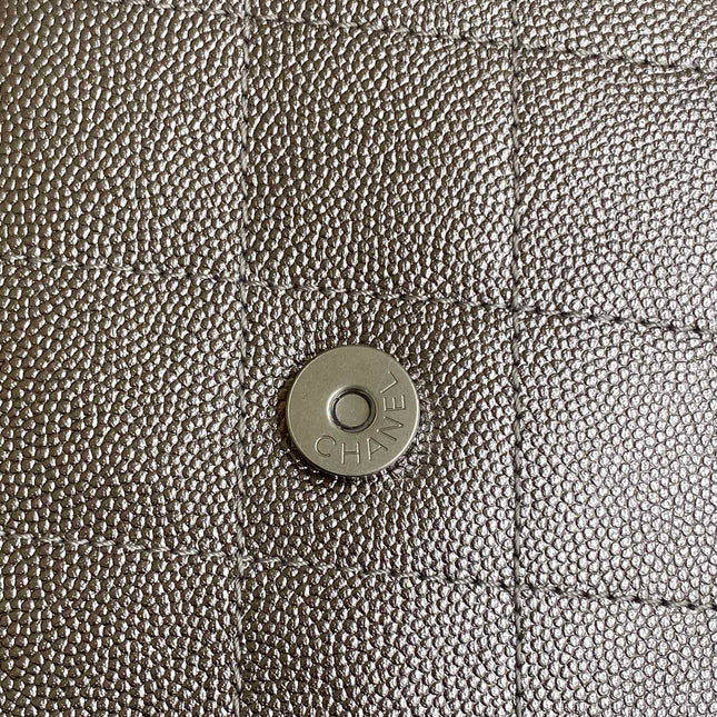 CHANEL 25S HOBO BAG 40 IN LILAC SILVER METALLIC CAVIAR