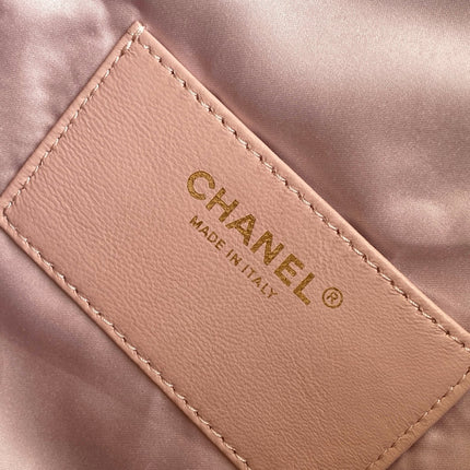 CHANEL 25S HOBO BAG 40 IN ROSE METALLIC CAVIAR