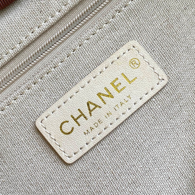 CHANEL 25S TOTE BAG 33 IN DARK RED CANVAS