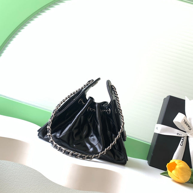 CHANEL 26S HOBO BAG 22 IN BLACK CALFSKIN
