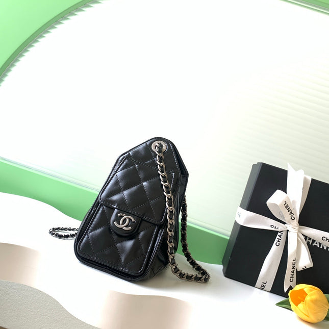 CHANEL 26S HOBO BAG 22 IN BLACK CALFSKIN