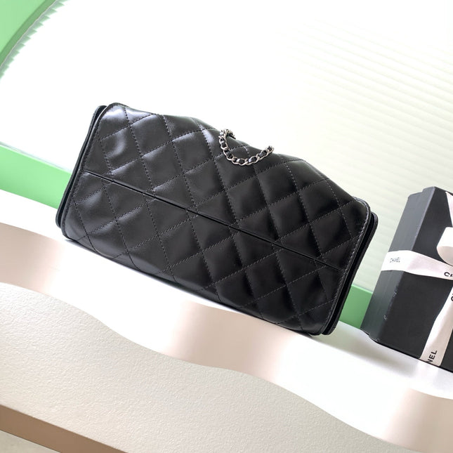 CHANEL 26S HOBO BAG 30 IN BLACK CALFSKIN