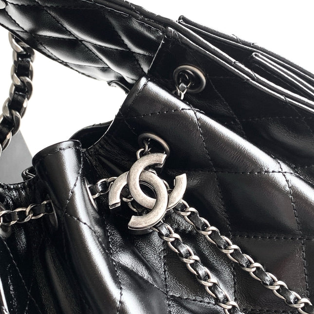 CHANEL 26S HOBO BAG 30 IN BLACK CALFSKIN