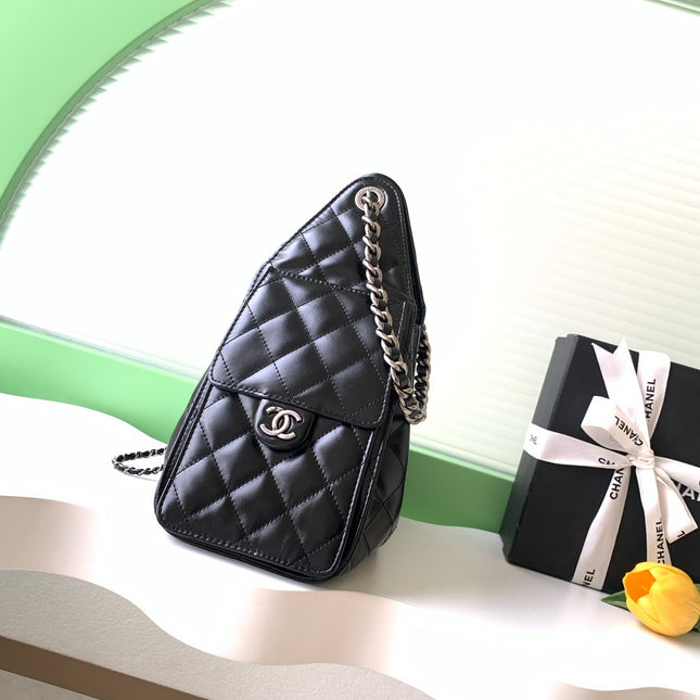 CHANEL 26S HOBO BAG 30 IN BLACK CALFSKIN