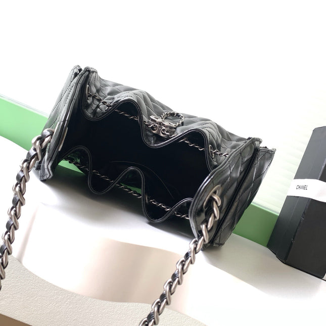CHANEL 26S HOBO BAG 30 IN BLACK CALFSKIN