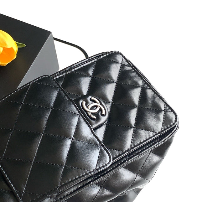 CHANEL 26S HOBO BAG 30 IN BLACK CALFSKIN