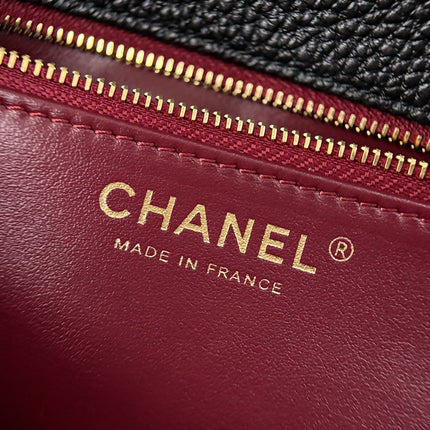 CHANEL 26S WALLET ON CHAIN 22 IN BLACK GRAINED CALFSKIN GOLD HARDWARE
