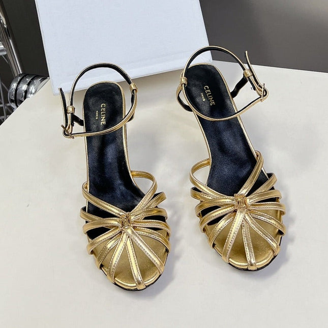 TRIOMPHE SANDAL IN LAMBSKIN GOLD
