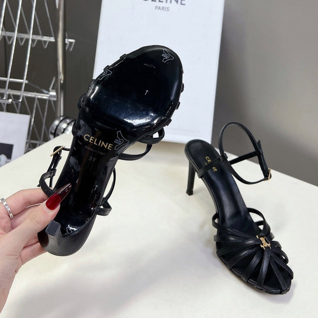 TRIOMPHE SANDAL IN LAMBSKIN BLACK