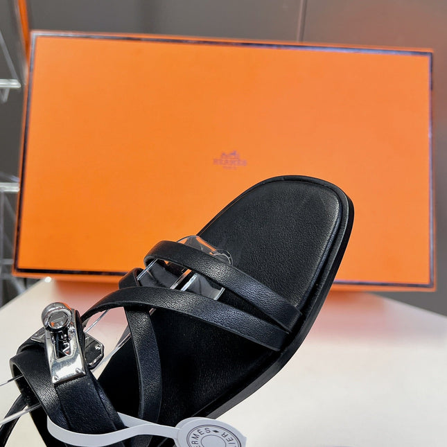 JUNE SANDAL BLACK CALFSKIN