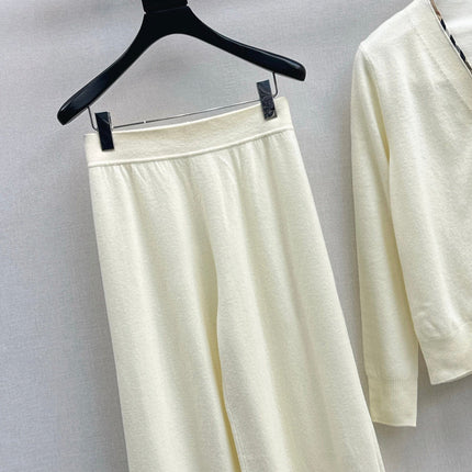 BURBERRY 25S CARDIGAN AND STRAIGHT-LEG PANTS SET 096
