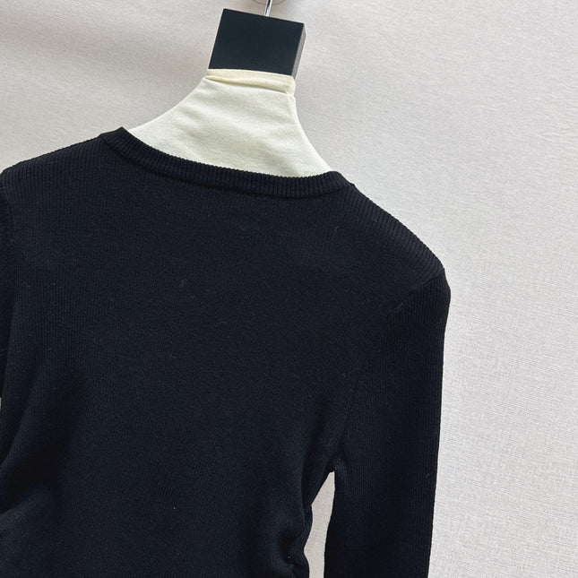 MIUMIU LONG-SLEEVE KNIT TOP STYLE 819