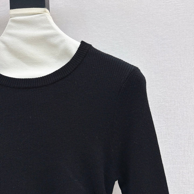 MIUMIU LONG-SLEEVE KNIT TOP STYLE 819