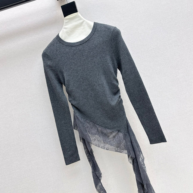 MIUMIU LONG-SLEEVE KNIT TOP STYLE 820