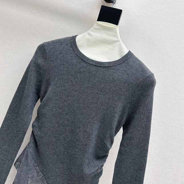 MIUMIU LONG-SLEEVE KNIT TOP STYLE 820