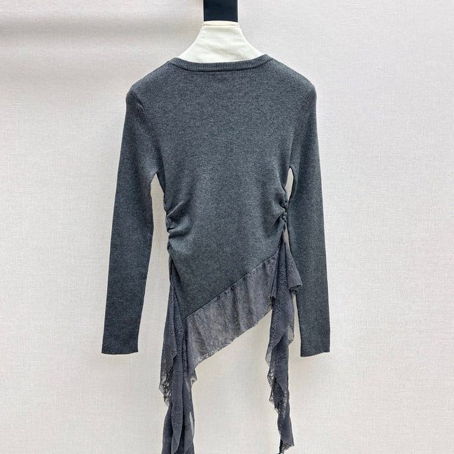 MIUMIU LONG-SLEEVE KNIT TOP STYLE 820