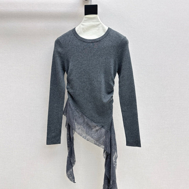 MIUMIU LONG-SLEEVE KNIT TOP STYLE 820
