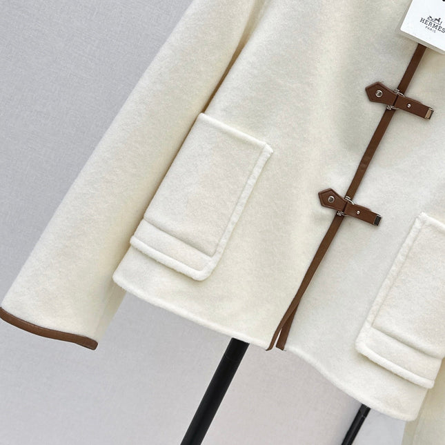HERMES 25S REVERSIBLE SHORT CASHMERE COAT 130