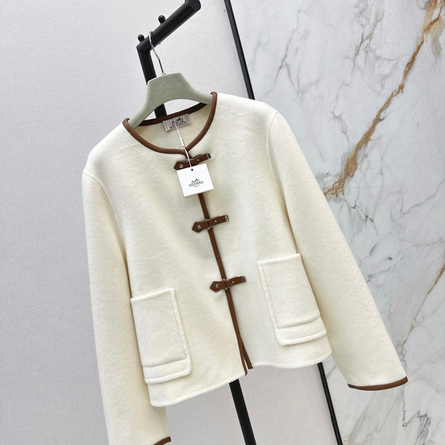 HERMES 25S REVERSIBLE SHORT CASHMERE COAT 130