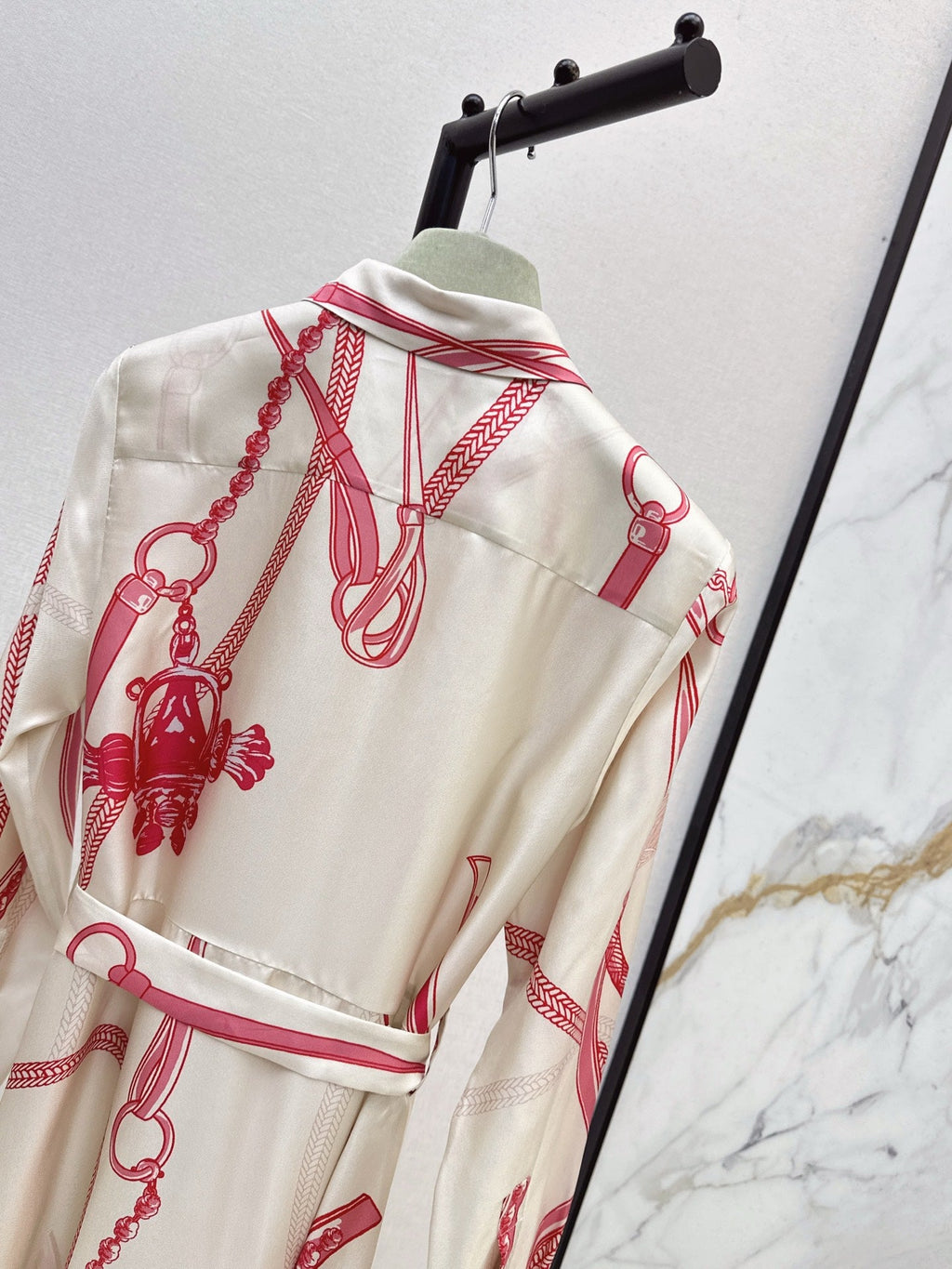 HERMES 25S LONG SILK DRESS 134