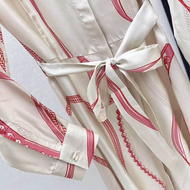 HERMES 25S LONG SILK DRESS 134