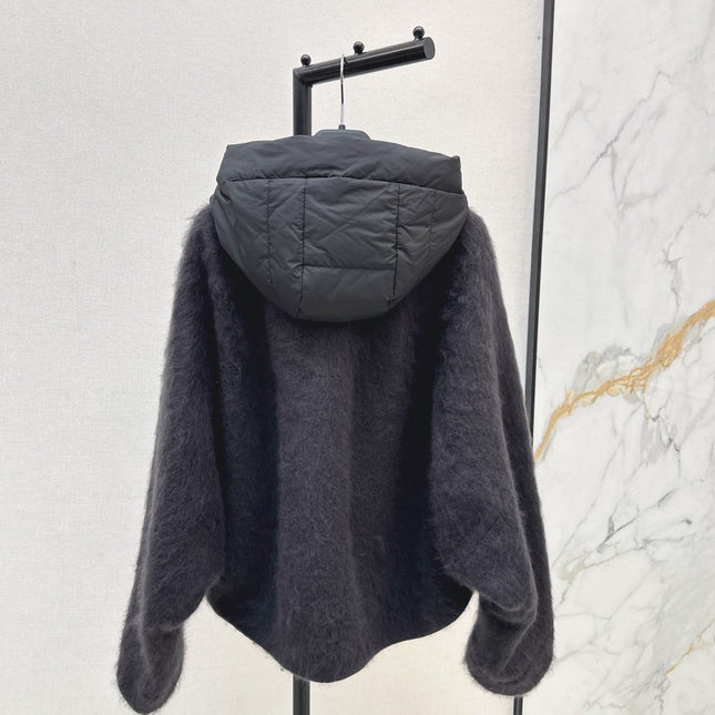 MAX MARA 25S HOODED KNIT JACKET 105