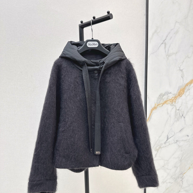 MAX MARA 25S HOODED KNIT JACKET 105