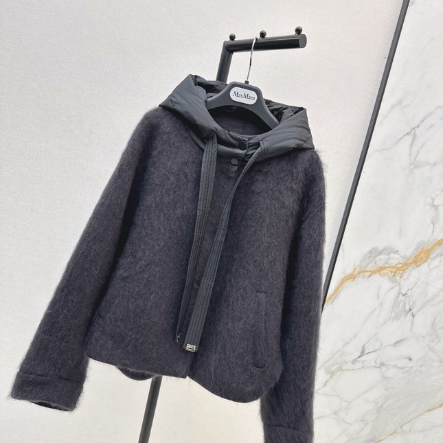 MAX MARA 25S HOODED KNIT JACKET 105