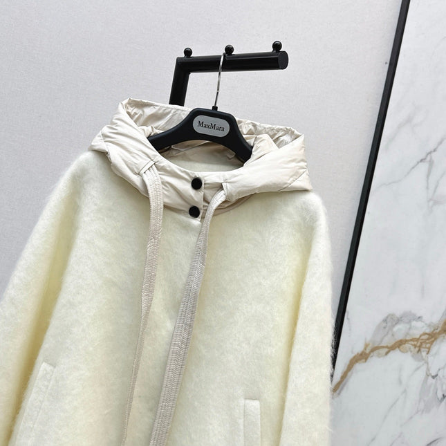 MAX MARA 25S HOODED KNIT JACKET 106
