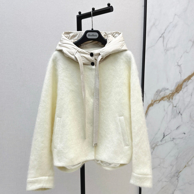 MAX MARA 25S HOODED KNIT JACKET 106
